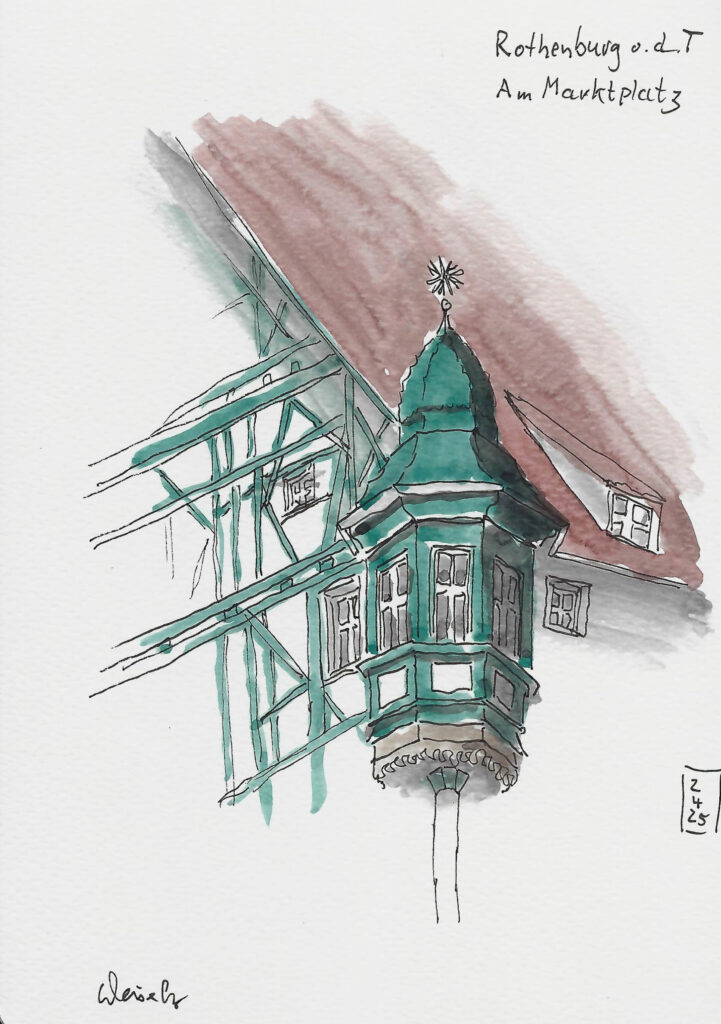 Rothenburg ob der Tauber am Marktplatz