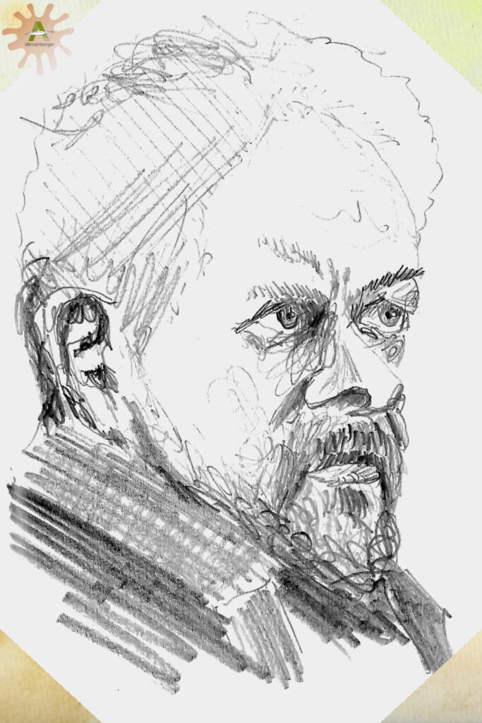 Lula da Silva Bleistiftzeichnung