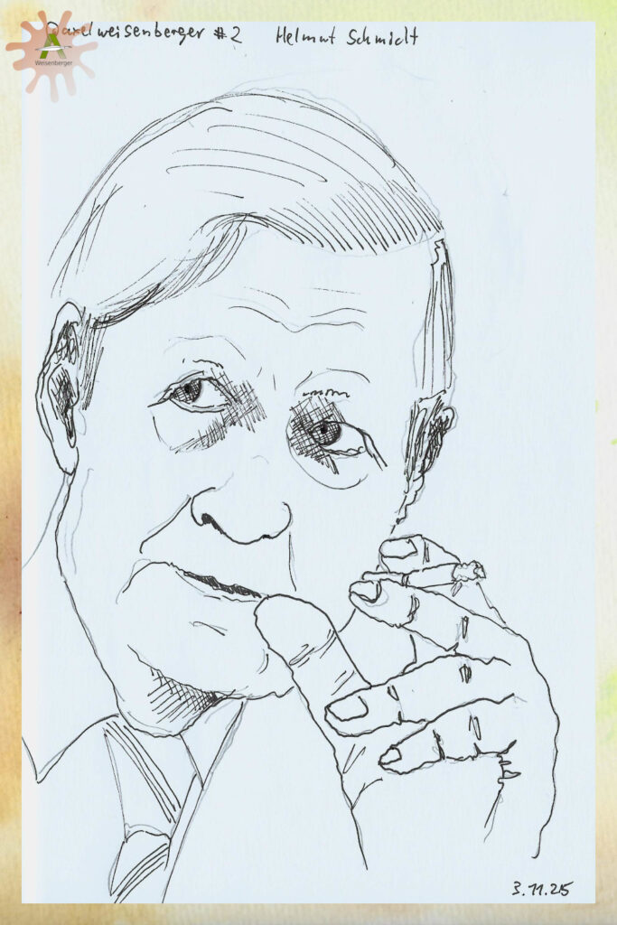 Porträts Helmut Schmidt, Fineliner